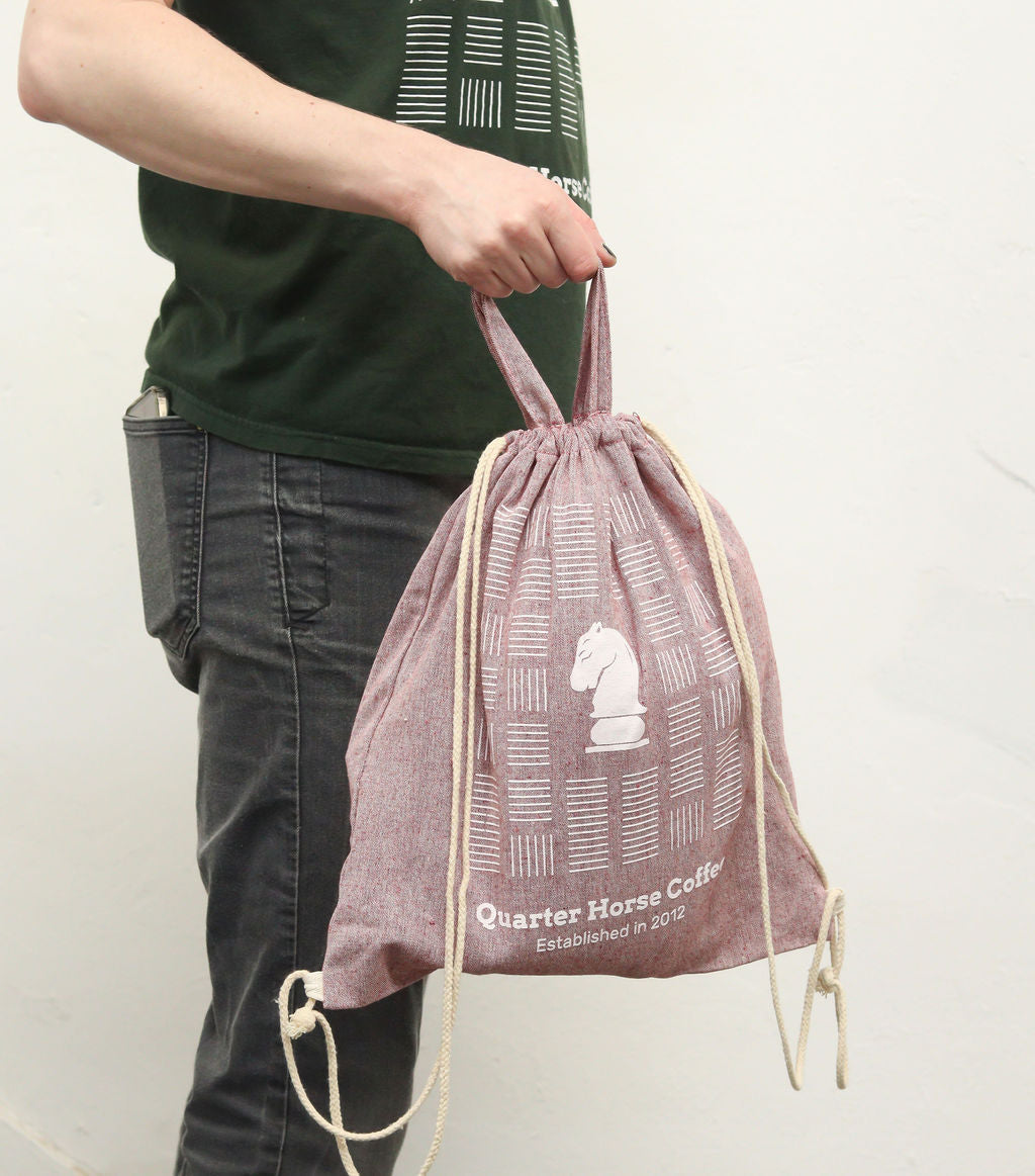 Recycled Cotton Drawstring Tote Bags