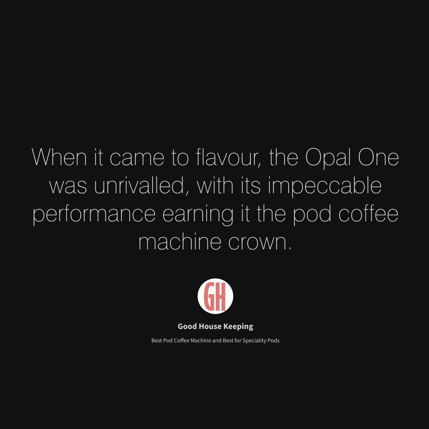 Opal One Coffee Pod Machine (Black)